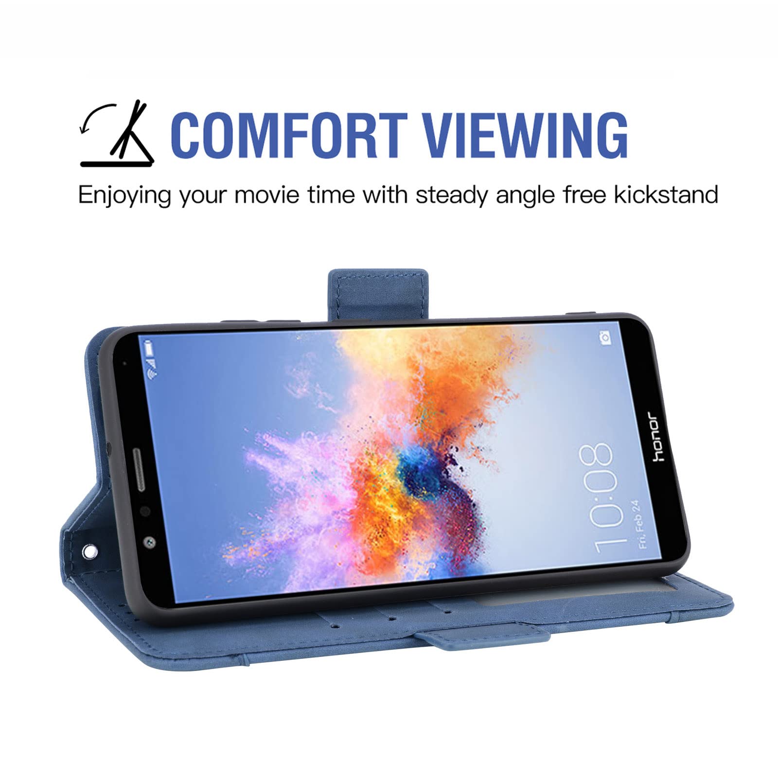 Asuwish Funda Compatible Con Huawei Y9 Prime 2019 Y Protector De Pantalla De Vidrio Templado, Soporte De Anillo Celular Con Soporte Para Teléfono Huwai P Smart Z Hwauei Honor 9X Hawaii