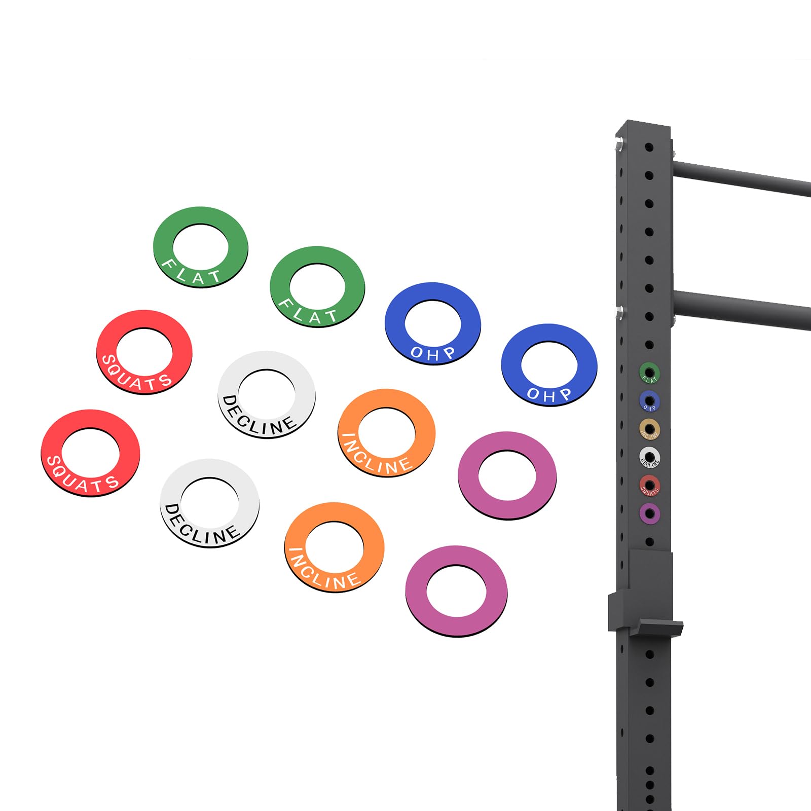 Snapklik.com : Power Squat Rack Barbell Magnetic Position Markers ...