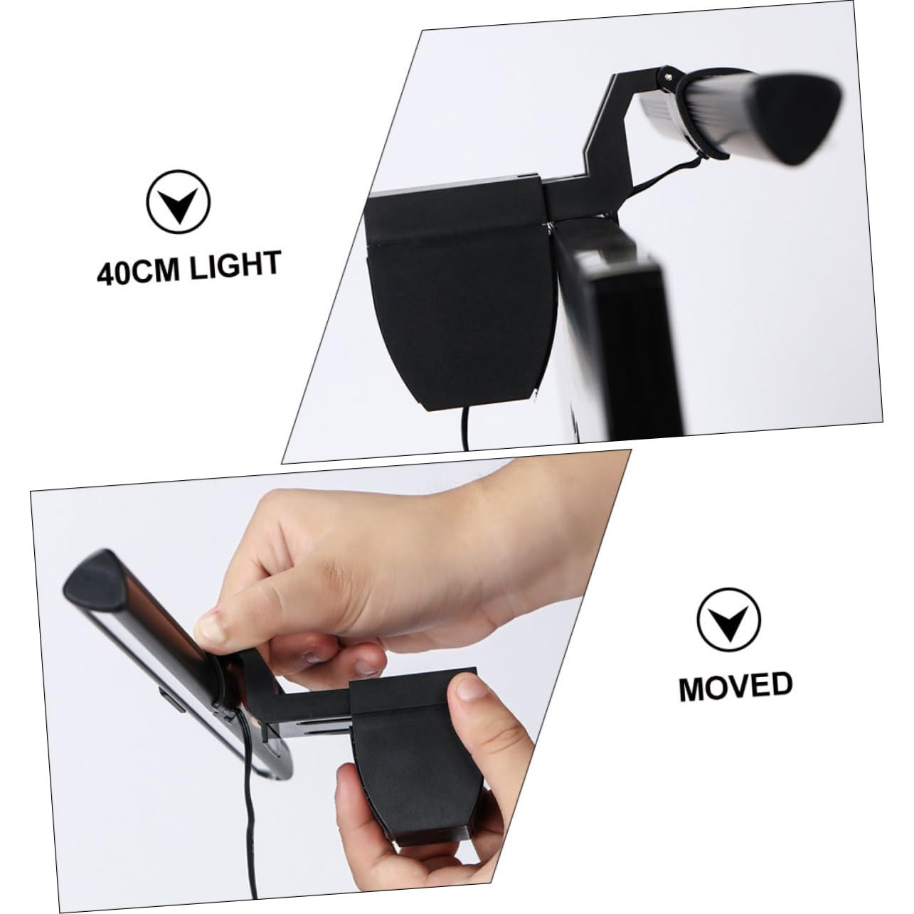NUOBESTY USB Monitorlampe mit 1000 Lumen, Schwarze Aluminiumlegierung