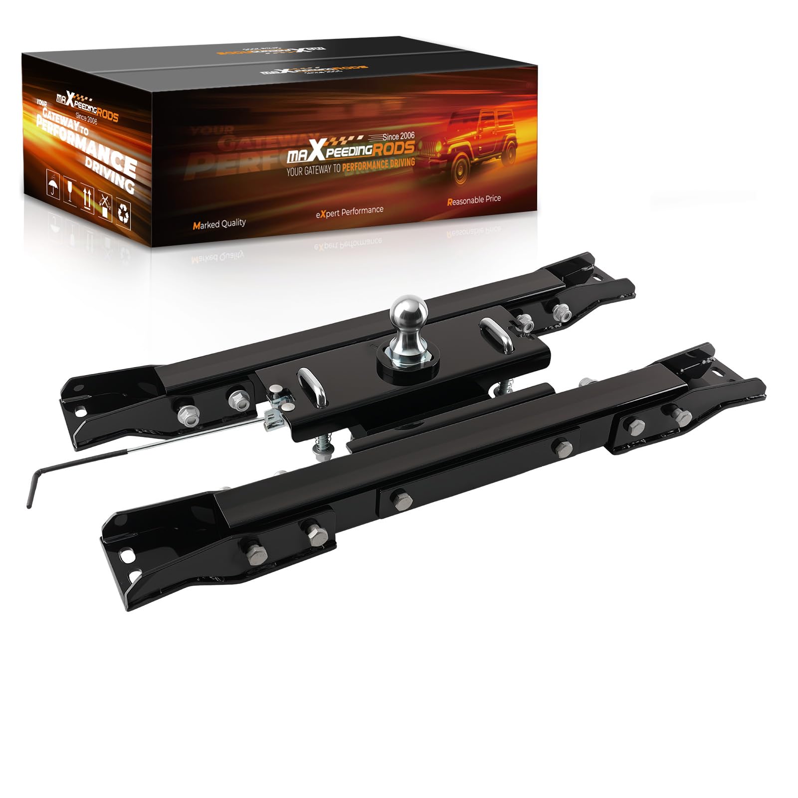 Photo 1 of maXpeedingrods Gooseneck Hitch with 2-5/16 inch Tow Ball for Chevy Silverado/GMC Sierra 2500/3500 2020-2026, Heavy Duty Trailer Hitches Fits for 6.5'' and 8'' Bed, 30000 LBS