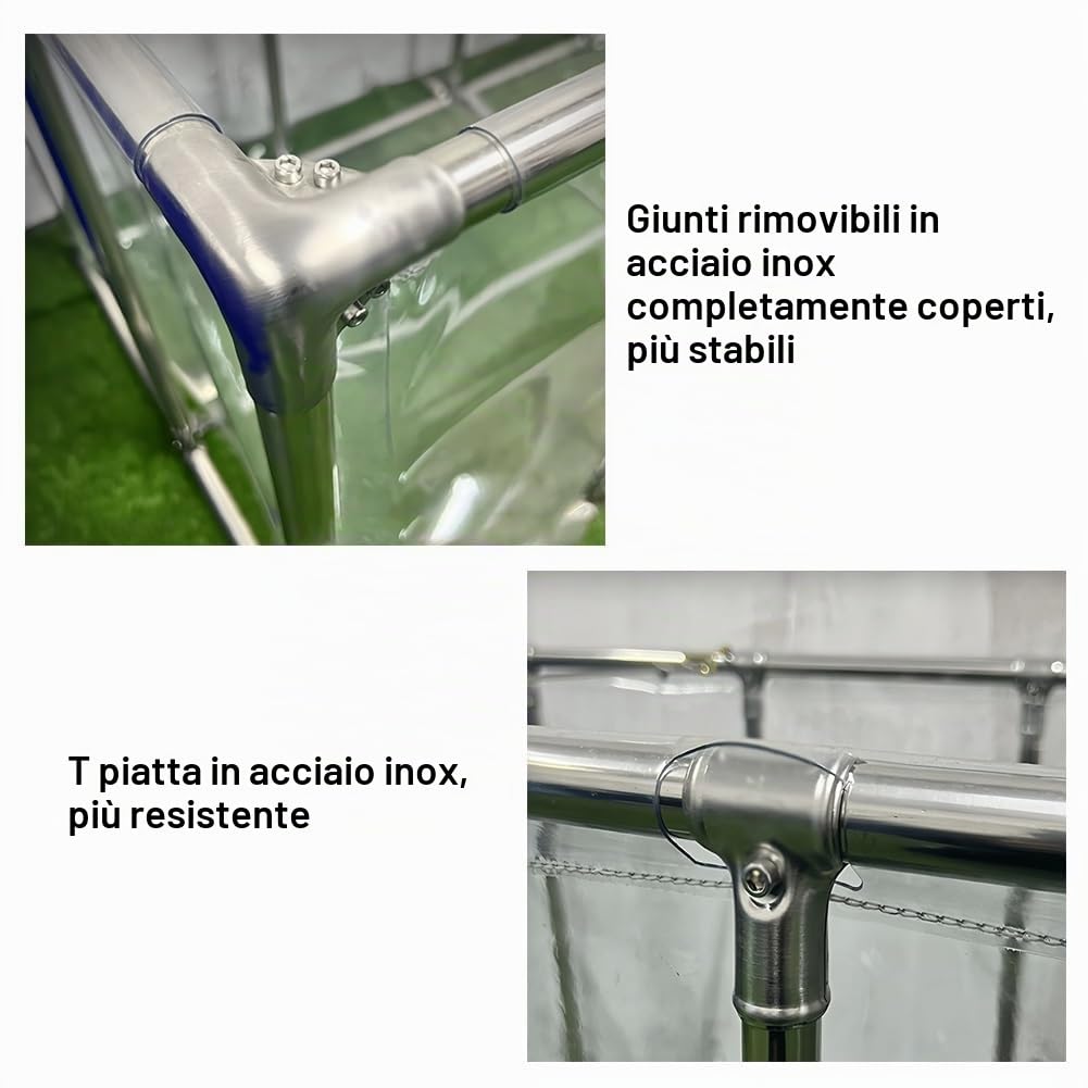 Stagno per pesci in tela di PVC con telaio in acciaio, grande piscina rettangolare fuori terra con finestra di visualizzazione trasparente, serbatoio dell'acqua pieghevole