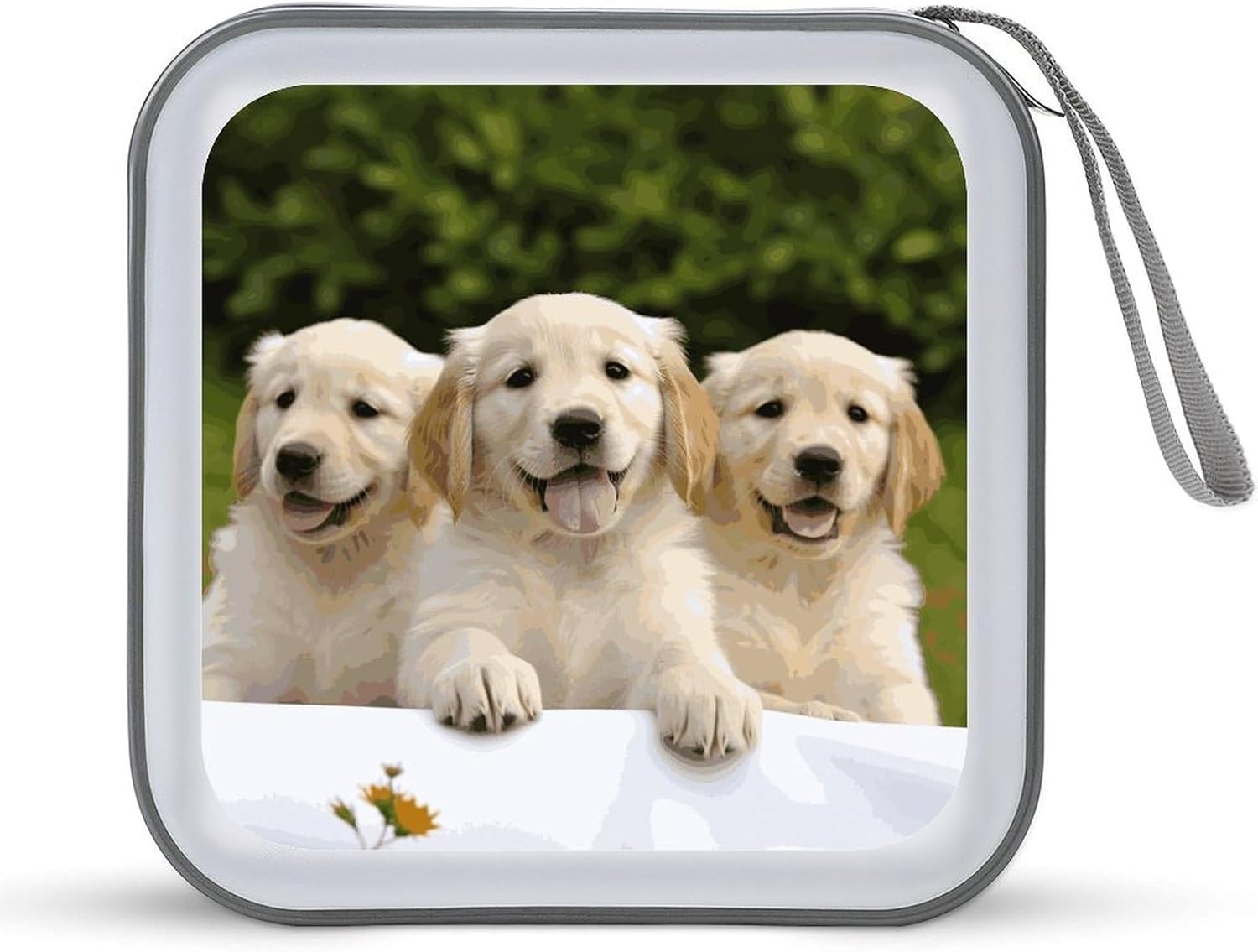 Golden Retriever Puppies CD Case CD Storage Box DVD Sleeves