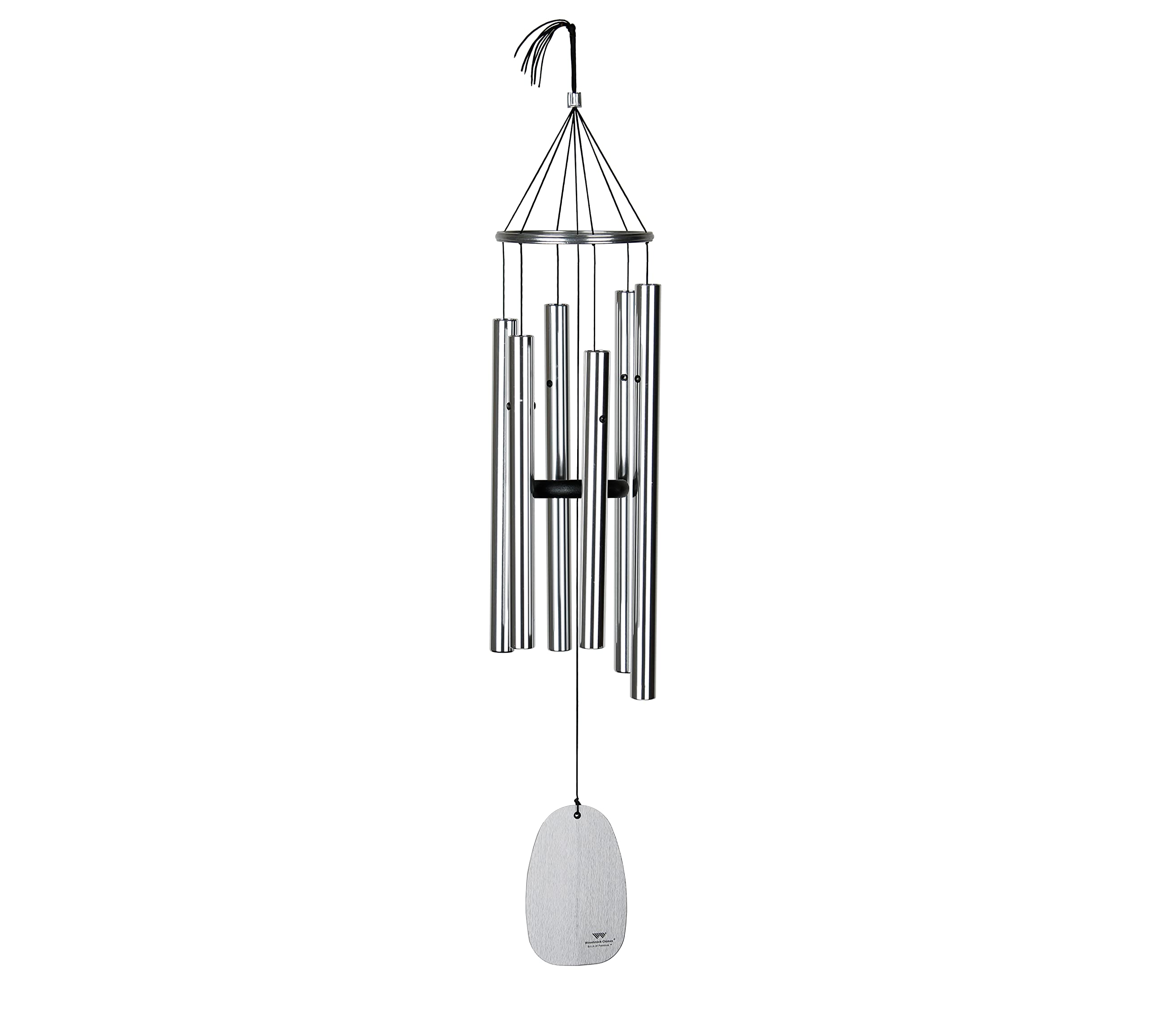 Woodstock Chimes Signature Collection, Campane del Paradiso, argento, 81,3 cm, Decor Designs, campane a vento per esterni, patio, casa o giardino (BPMS)