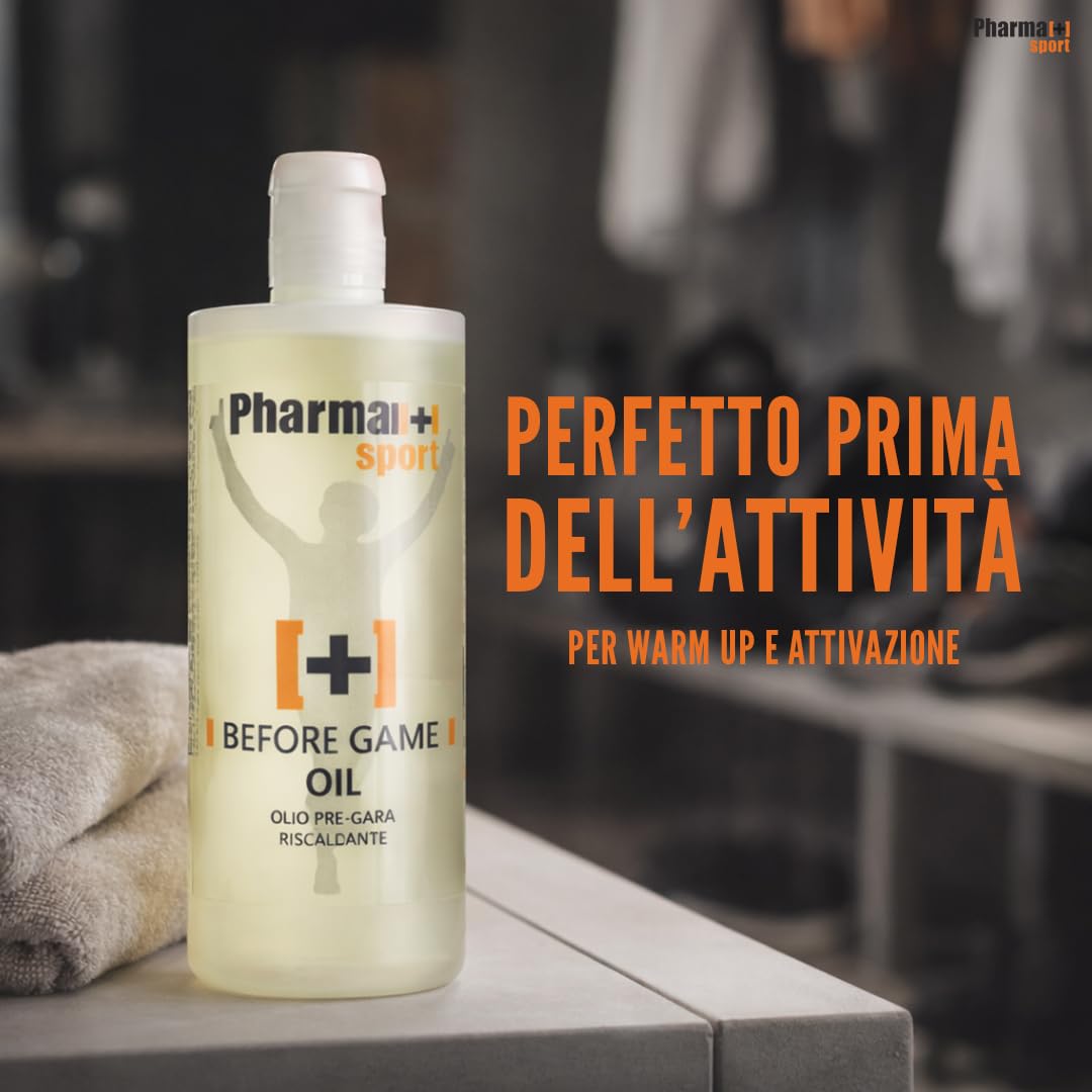 Pharma+ Sport Olio Pre-Gara Riscaldante 500 ml – Olio per Massaggio Sportivo Warm-Up – Alta Scorrevolezza e Fluidità – Uso Esterno (6)