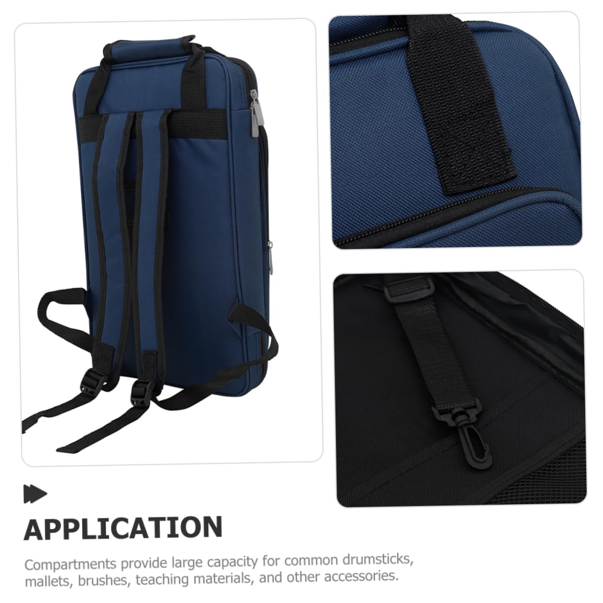 Drumstick Tasche Aus Oxford-Stoff Trommelstock-Haltertasche Mit Verstellbarem Schultergurt Großes Fassungsvermögen Für Drumsticks Mallets Lehrmaterialien Und Zubehör