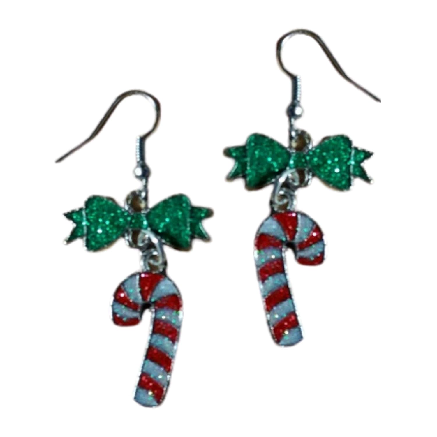 Christmas Earrings Christmas Candy Cane Earrings Kawaii