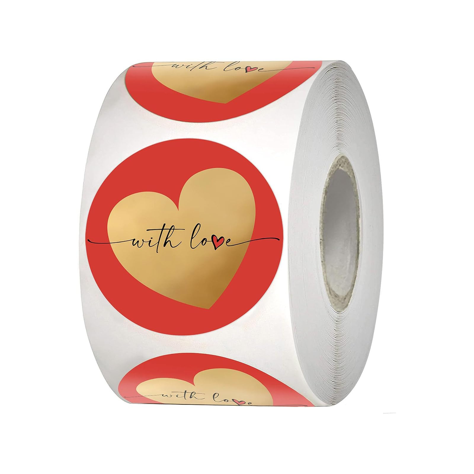 Tsophreniq 500Pcs Valentines Day Sticker 38mm Love Heart Sticker Self-Adhesive Wrapping Labels for Envelopes Case Valentines Card Writable Adhesive Labels