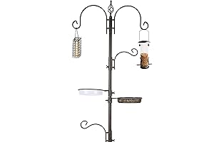 All-in-One Deluxe Bird Feeding Station Kit for Nyger Bird Seed for Outside Feeders