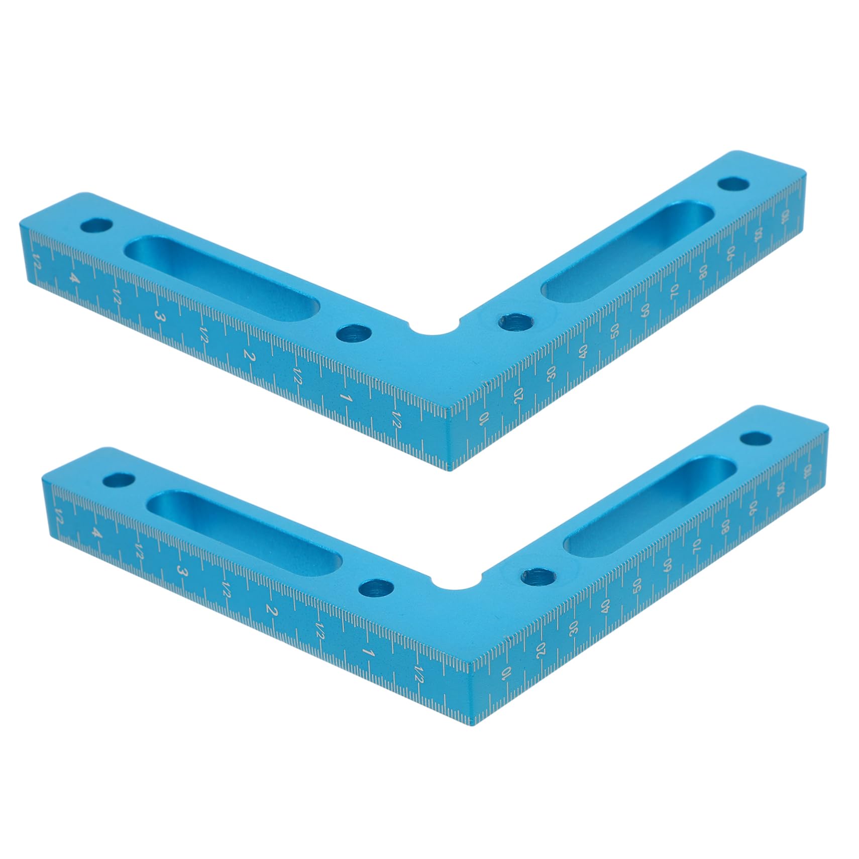 2pcs Carpentry Square Ruler Woodworking Clamps Cabinet Clamps Right Angle Clamps for Woodworking Setup Blocks Woodworking Clamping Square 90 Degree Clamps Woodworking Blue Iron OSOLADY