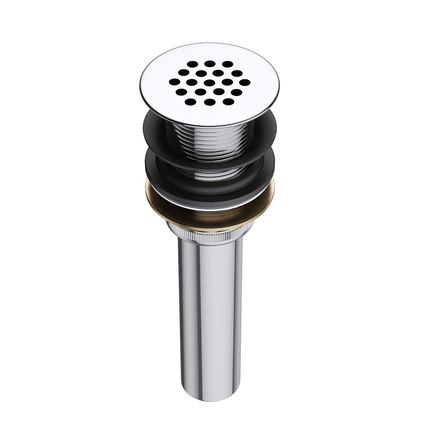 Durovin Bathrooms Chrome Filter Basin Waste Plug - Unslotted Suitable For Bathroom Sink Without Overflow (PU15)