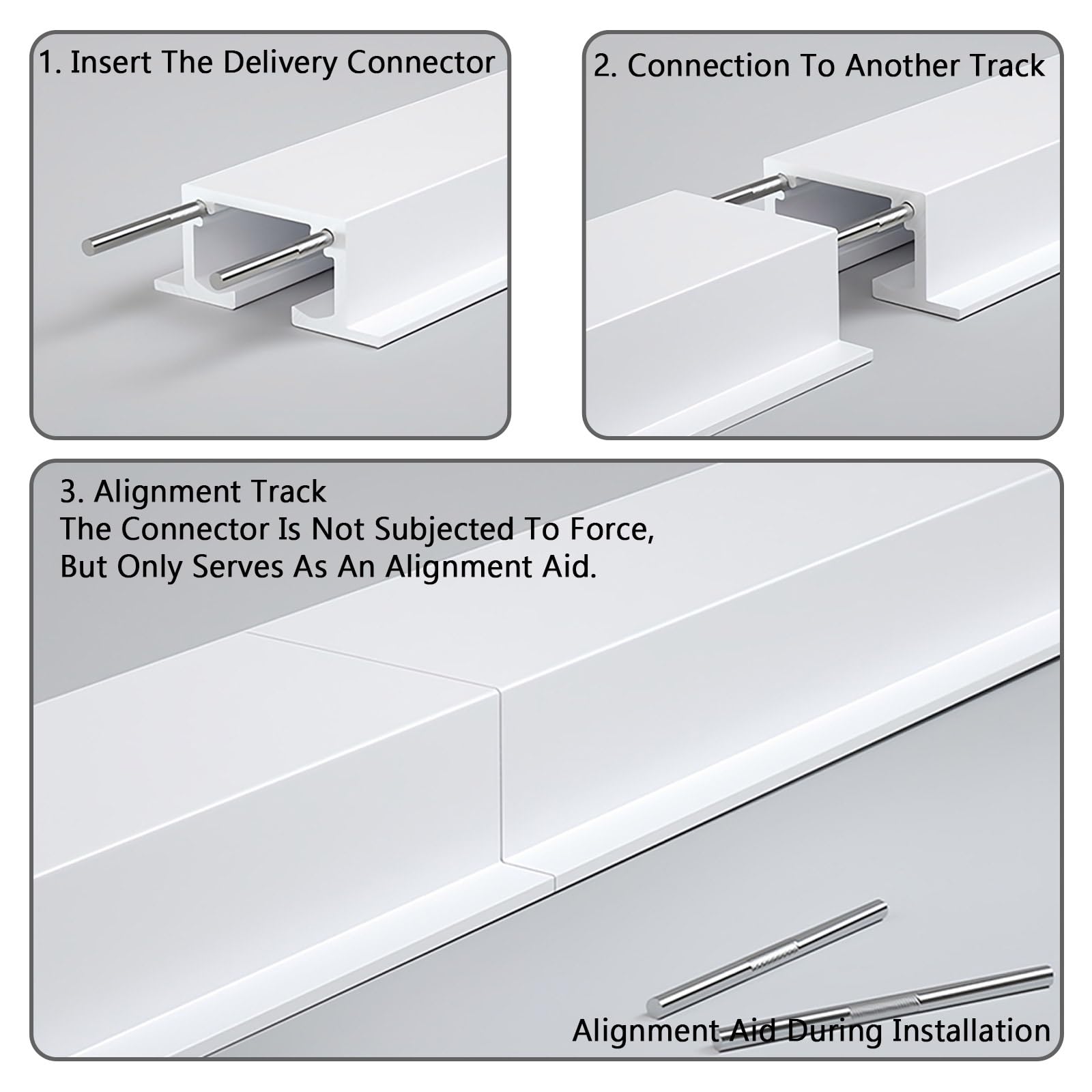 Tringle à rideau Encastré Avec Rouleau, Rail de plafond pour rideaux Caché, Rail de rideau Aluminium, Facile À Installer, pour Hôtel, Fenêtres, Chambre, Salon(Black,1m/3.28FT)