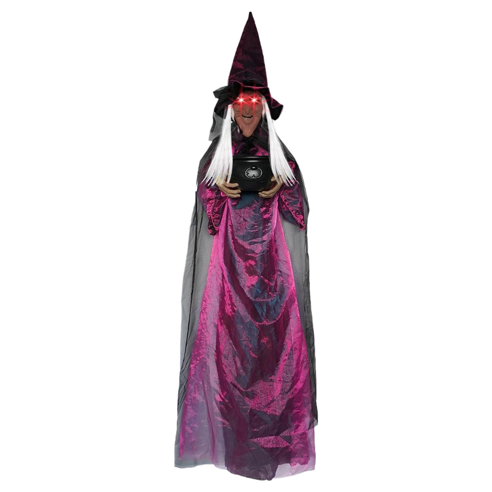 Halloween Hexe Dekoration 180 cm Außen-Spukhaus-Requisite mit Schrei- und