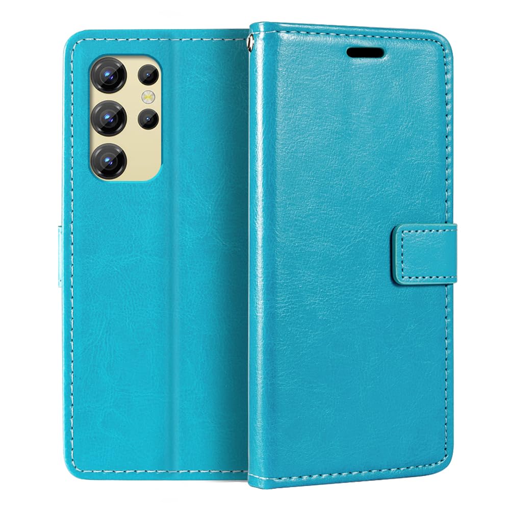Custodia A Portafoglio Per IPhone 13 Mini In Pelle Vintage Blu - Cover A Libro Con Supporto E 3 Slot Carte - 2