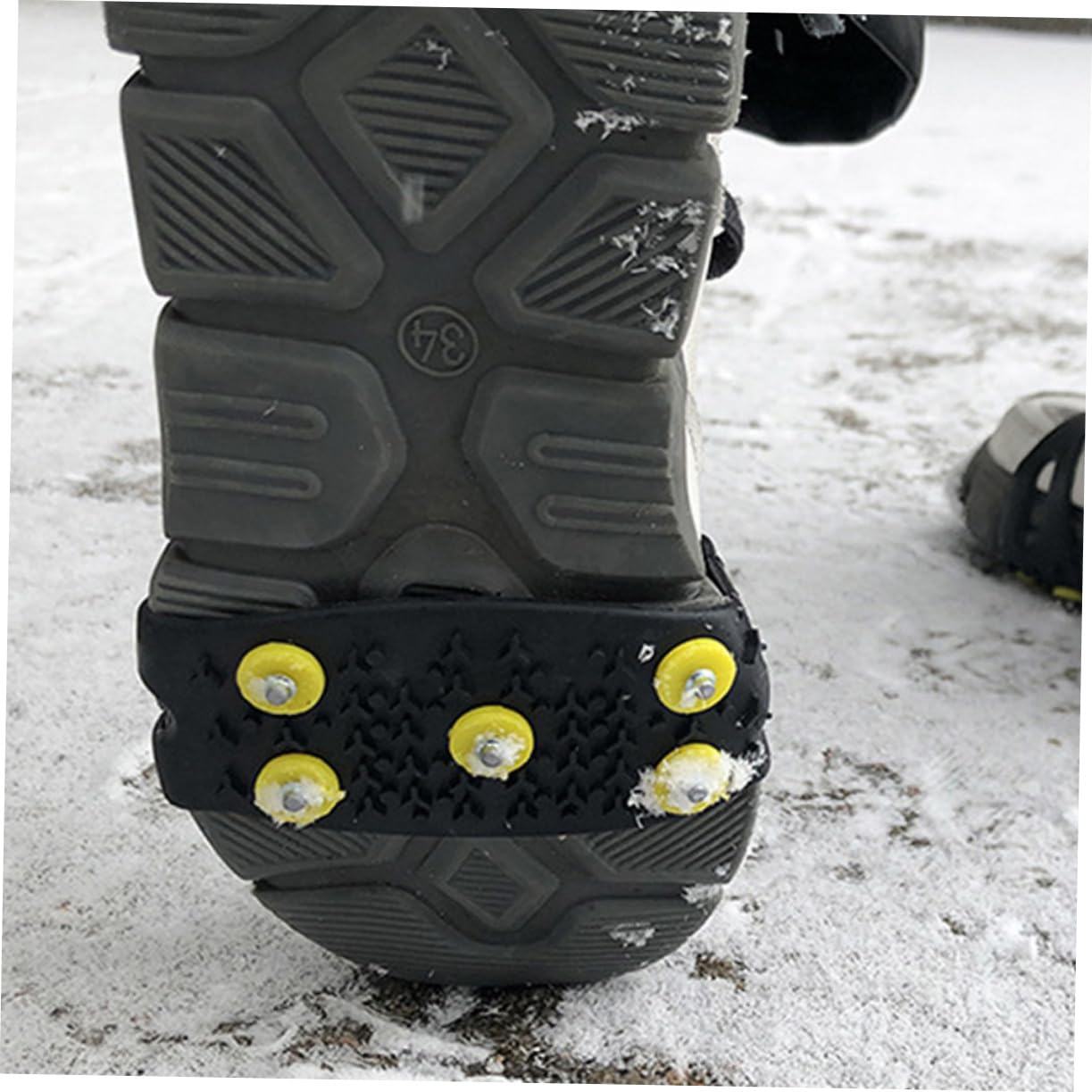 Homoyoyo Copriscarpe Antiscivolo Con Ramponcini in Tpe Per Escursioni Arrampicate Su Ghiaccio Grip Per Scarpe Trekking Sneakers Accessorio Per Sicurezza Stabilità