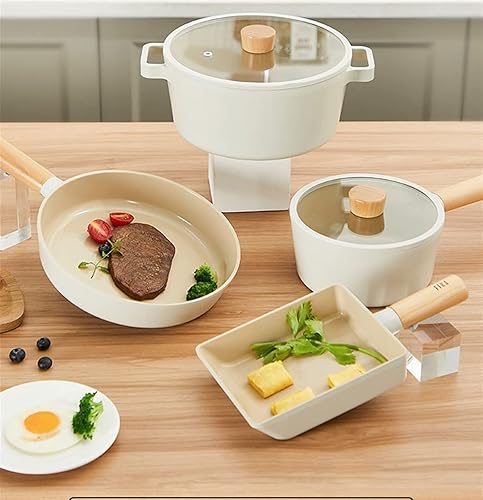 Miniatura 2 de HESND tg - Olla de sopa de cerámica antiadherente sartén doméstica estufa de gas para cocina de inducción sartén antiadherente para cocinar