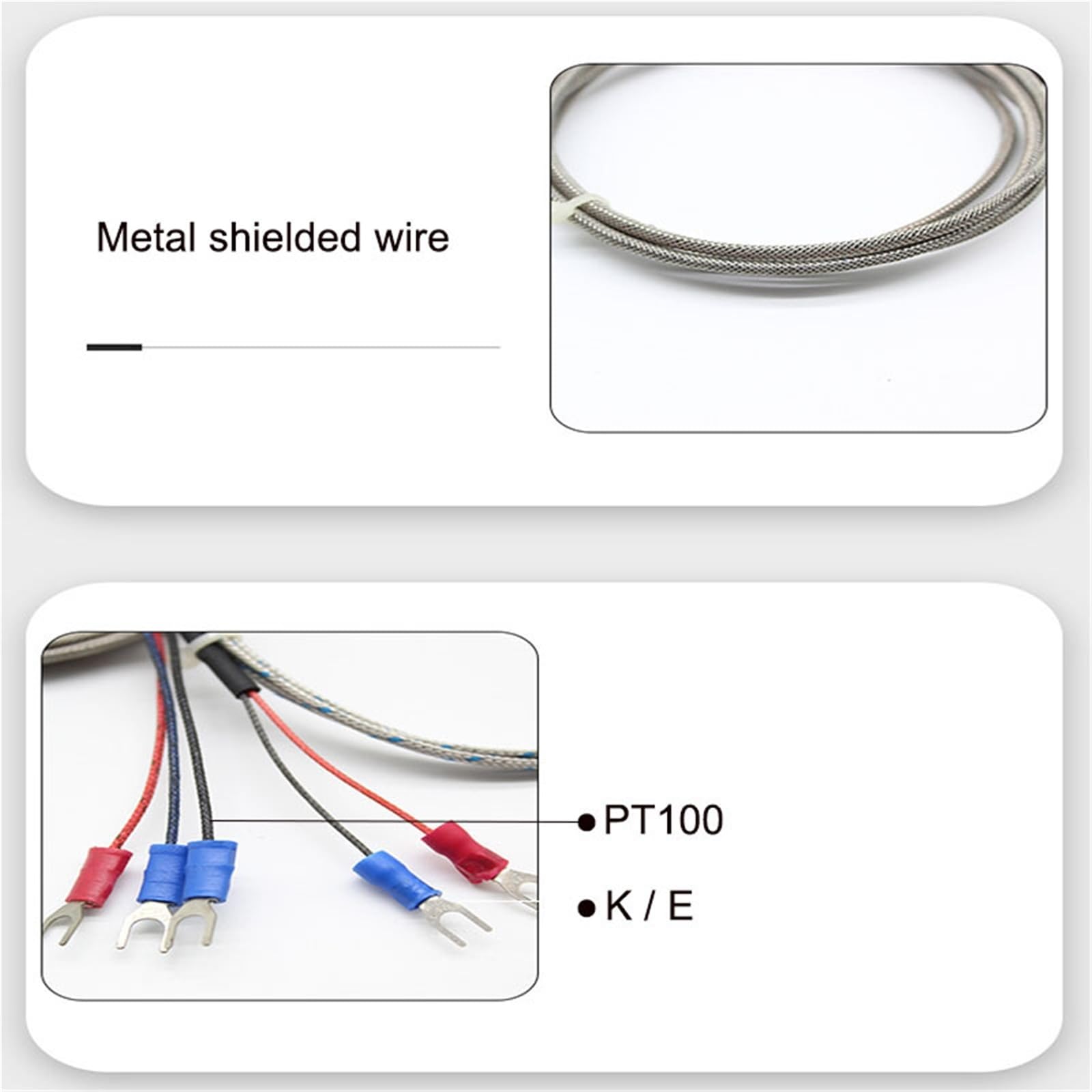 1 stücke K/E Typ Thermoelement Temperatur Stab PT100 Sensor Platin Thermische Widerstand wasserdichte M12 Ofen Steuerung(PT100 5M,50mm)