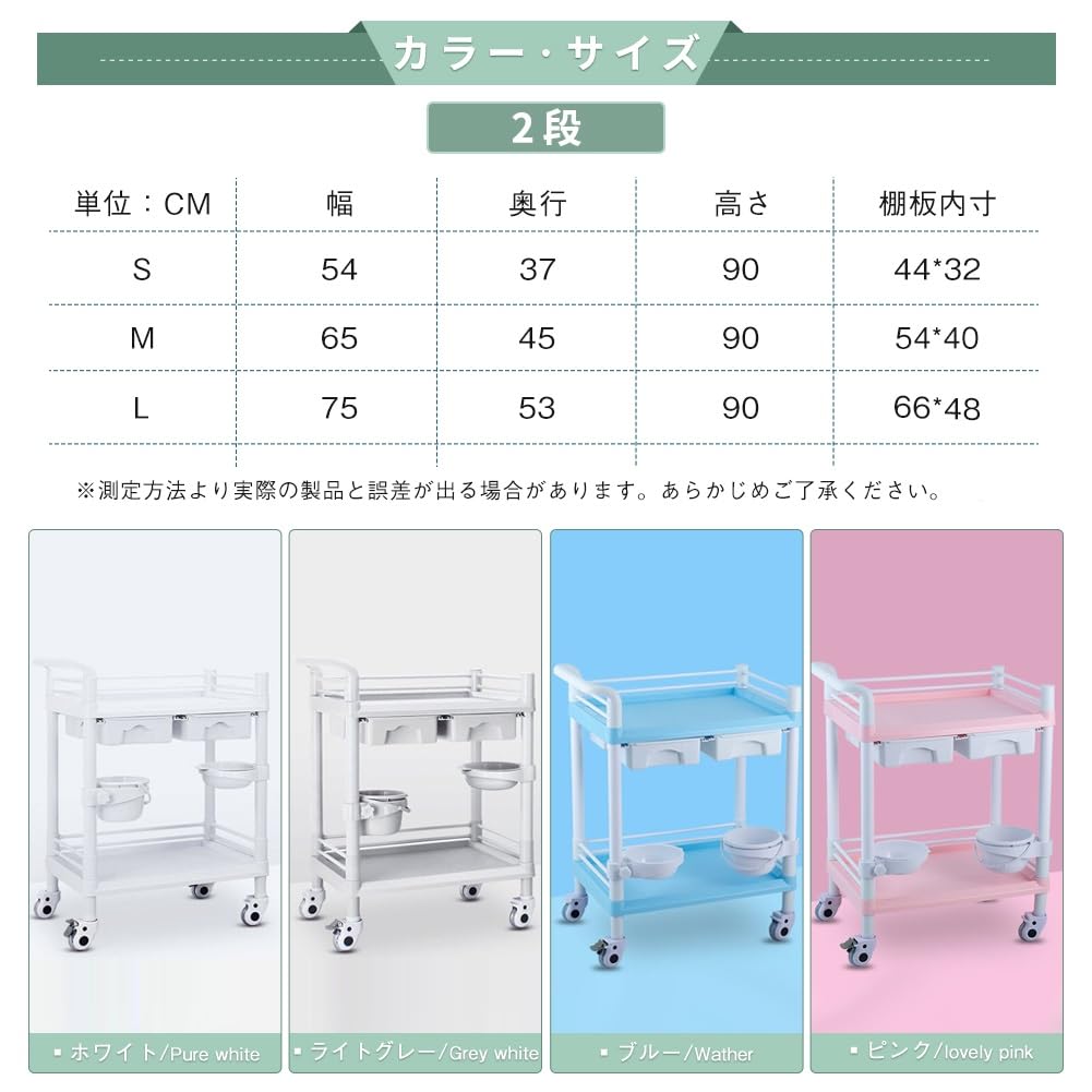 Amazon.co.jp: Sacalority 医療用ワゴン サービスカート キャスター