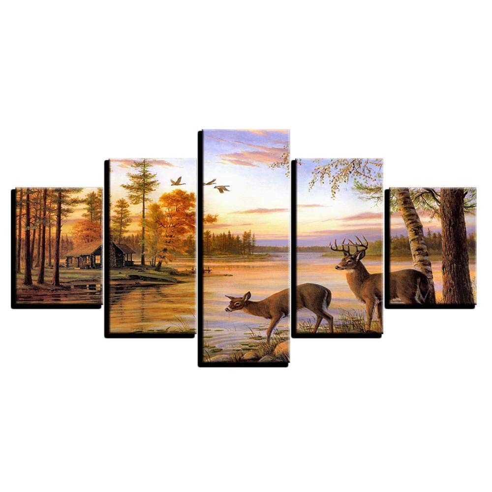 Art spray peinture haut de gamme cerf rouge sur toile de decoration moderne