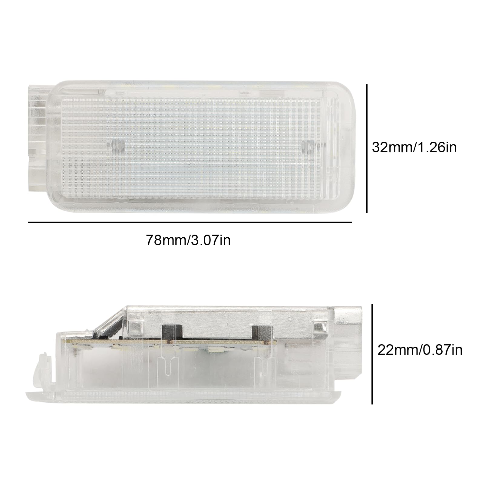 Lot 2 Lampes LED Intérieur Voiture Coffre & Compartiment - Compatible Peugeot Citroën 6362N6