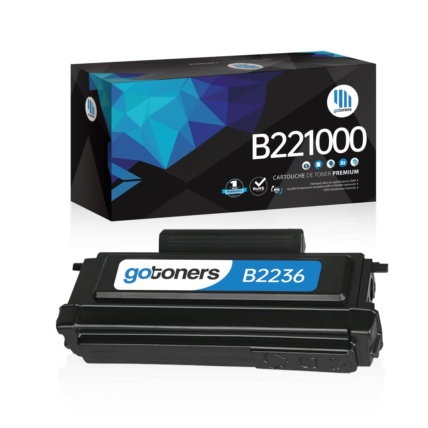 LEXB221H00 Black Toner Cartridge - High Yield Replacement For Lexmark Printers