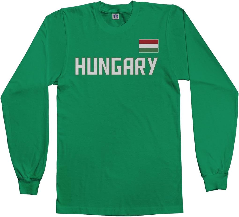 Threadrock Men's Hungary National Pride Long Sleeve T-Shirt