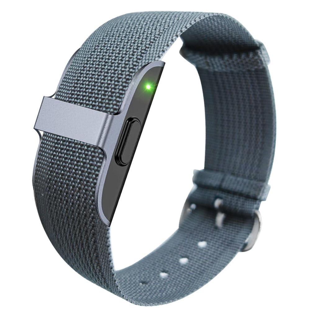 YOFUNTLE Nylon Replacement Compatible for Hume Band, Women Men Soft Breathable Nylon Strap Adjustable Wristband for Hume Health Band Fitness Tracker (Gray)
