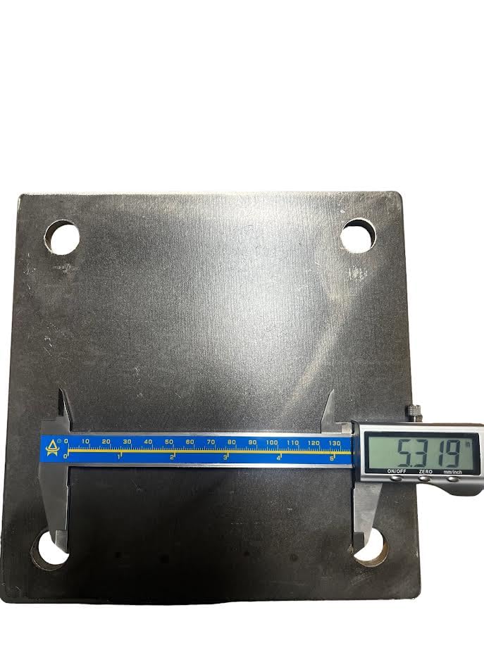 Miniatura 6 de JM - Placa base de acero resistente de 8 x 8 pulgadas, 4 agujeros con 58 pulgadas de diámetro, esquinas redondeadas (2)