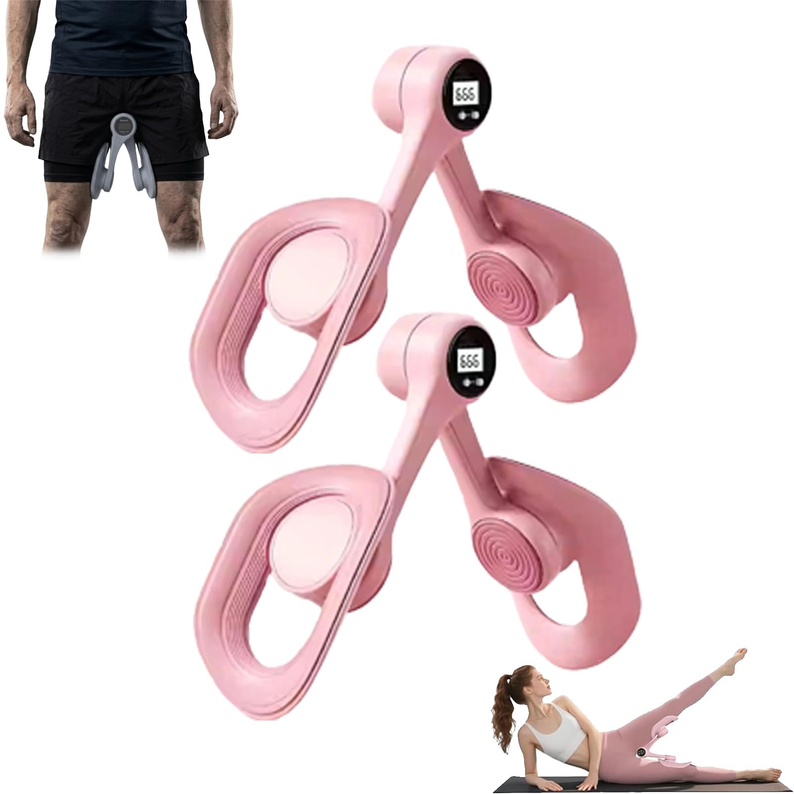 Fortis Control Trainer, Fortis Pelvic Control Trainer for Men, Inner Thigh Muscle with Smart Counter, 360° Rotating Leg Exerciser, Hip & Leg Strength Training Equipment for Home Gym (2pc C)