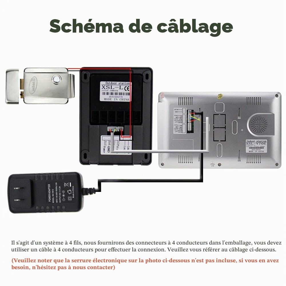 LIBO 7 Pouce Étanche Interphone Vidéo Filaire Vidéo Porte Téléphone Interphone Numérique HD Moniteur IR Nuit Vision Caméra pour Maison Porte Système D'entrée