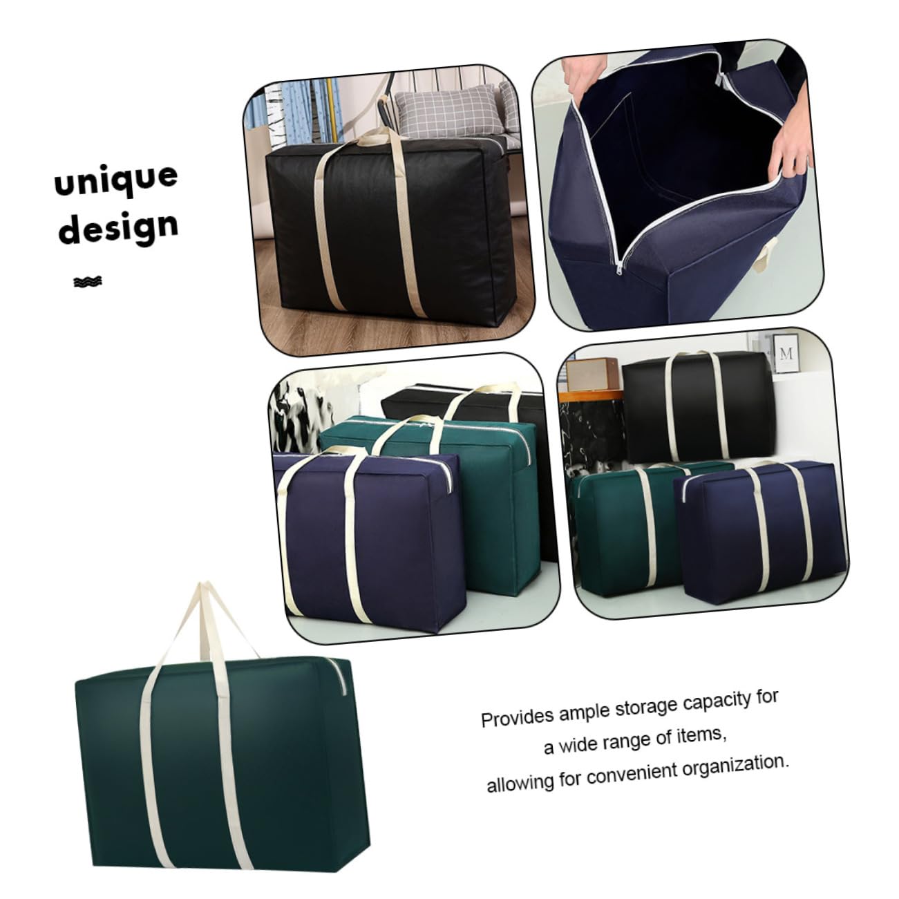 LABRIMP 3piezas Bolsa De Almacenamiento para Dormitorio Gran Capacidad Ropa Mantas Edredones Organizador De Espacio