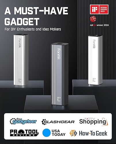 Fanttik E1 Max Electric Screwdriver, Mini Precision Screwdriver Set, 50 Magnetic Bits, Magnetic Storage, 5/32‘’Hex, Repair Tool Kit for Electronics Phone Camera Laptop Watch (Grey)(Grey)