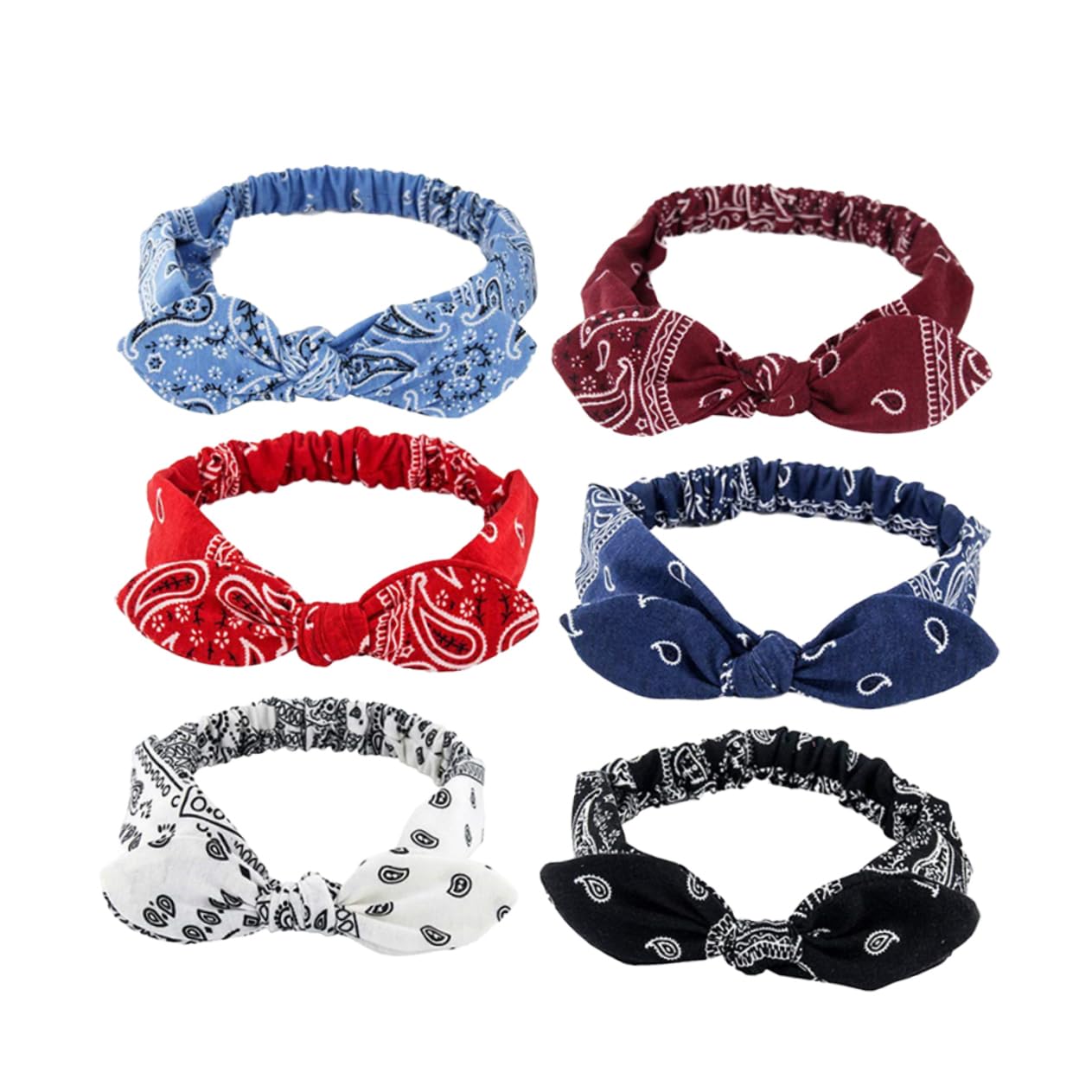 MAGICLULU 12 Pz a nodo scrunchies hair band turbanti per da donna nastri per per ragazze cerchietti bambina per con fiocco delle orecchie