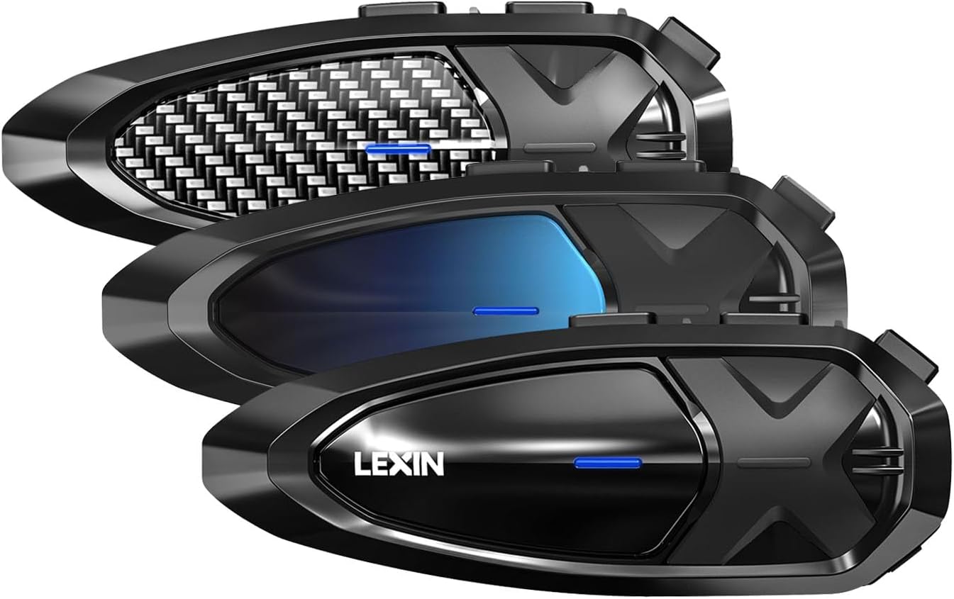 LEXIN GTX Motorcycle Bluetooth Headset, 10 Riders Helmet