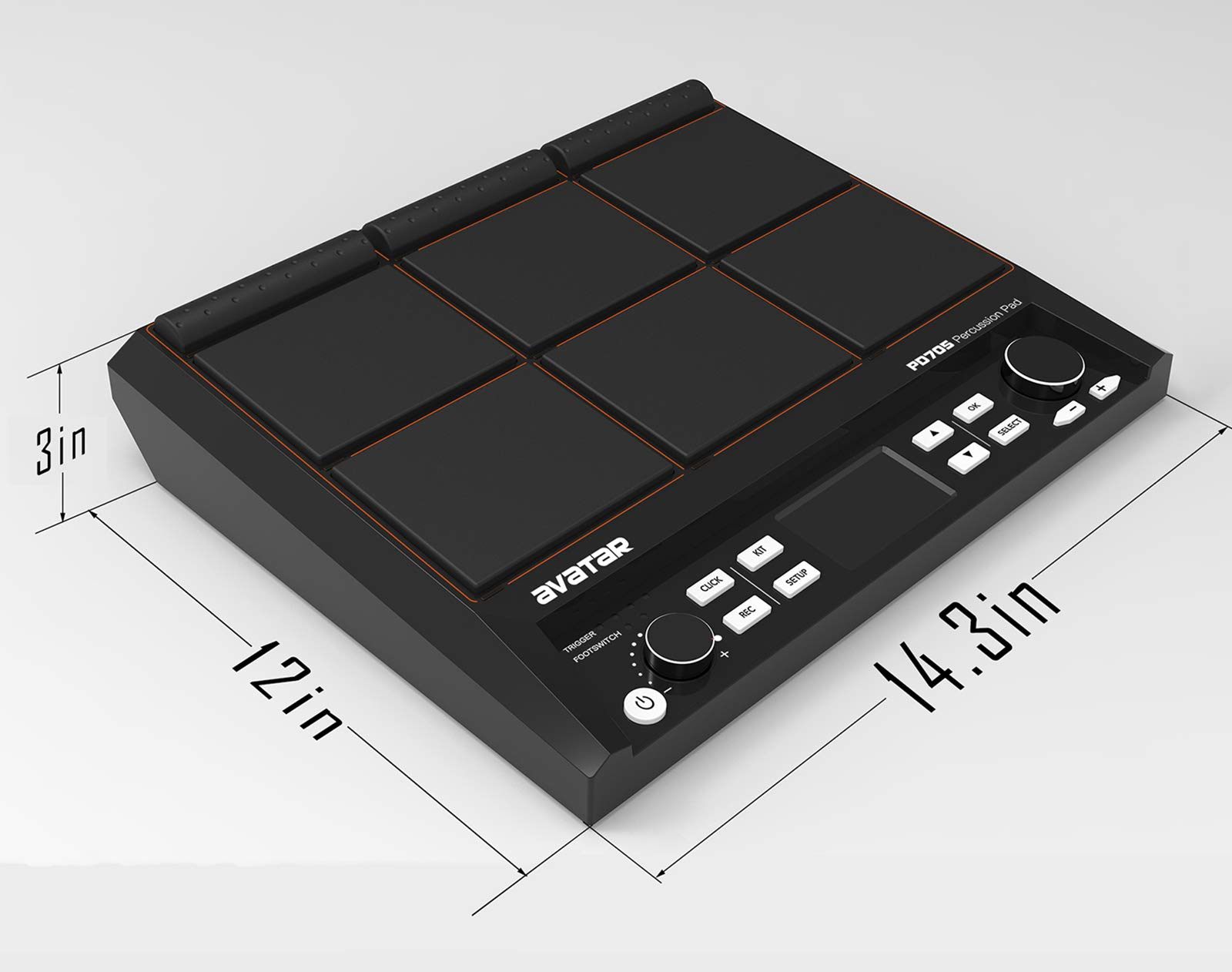 HXW PD705 Percussion Sampling Pad 9-Trigger Multipad All-in-one