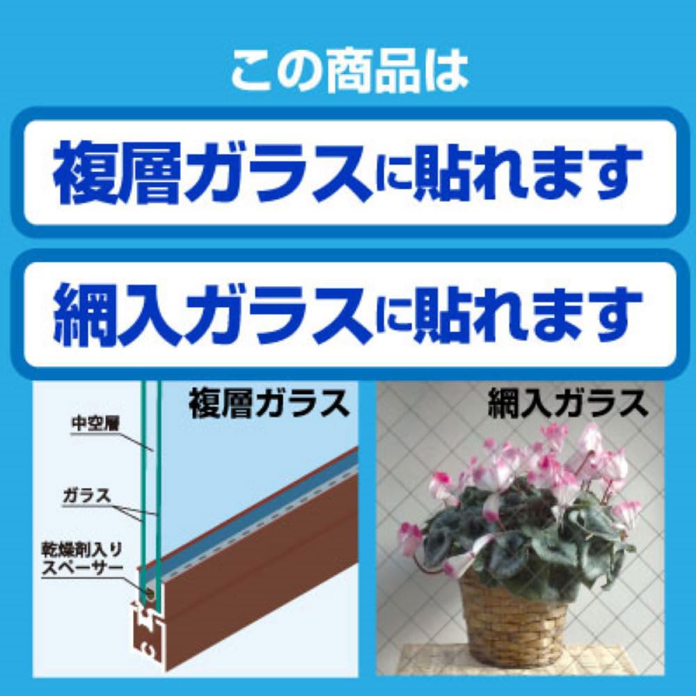 【新品】外貼り専用 網入り複層(ペア)ガラスに貼れる断熱フィルム (６本 新品】外貼り専用 網入り複層(ペア)ガラスに貼れる断熱フィルム (6本