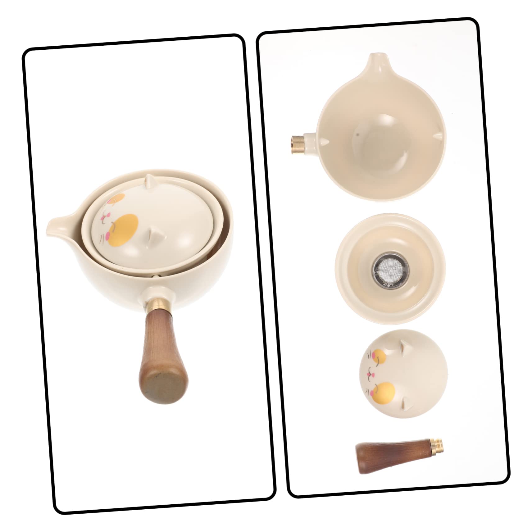 Tetera De Cerámica Giratoria 360° Té Suelto Capacidad Adecuada Mango Lateral