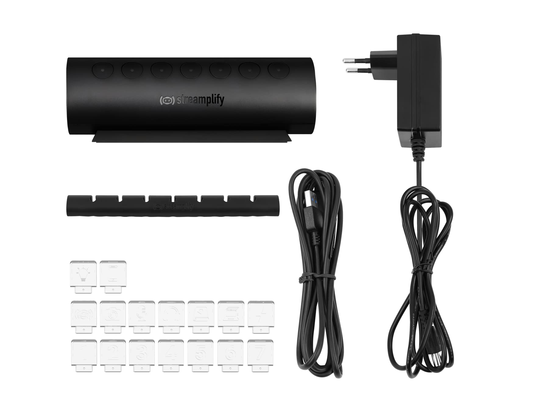 Streamplify HUB CTRL 7 USB 3.2 Gen 1 (3.1 Gen 1) Type-A Noir
