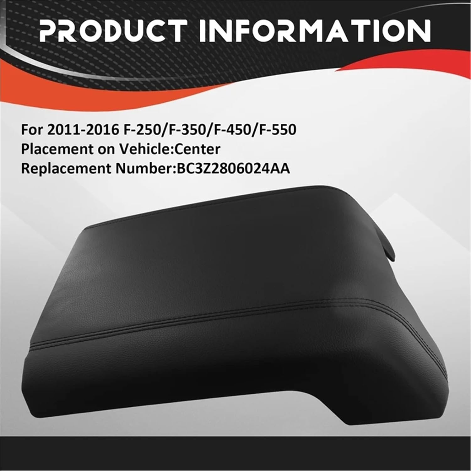 BC3Z2806024AA Car Center Armrest Console Lid Compatible with Ford F250 F350 F450 F550 Super Duty