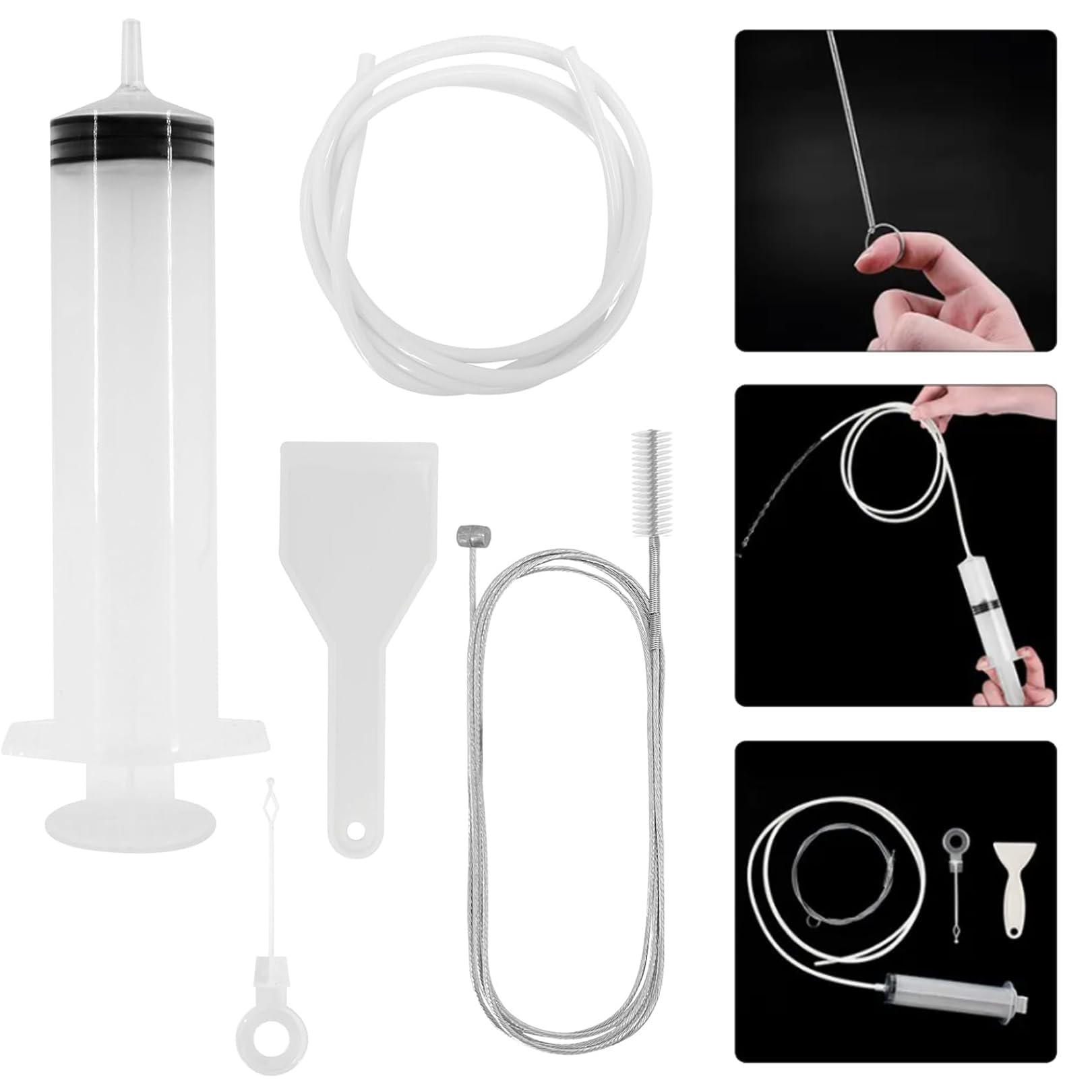 5 Pcs Fridge Dredger Set,Refrigerator Drain Hole Blockage Remover Kits,Fridge Drain Pipe Blocked Dredging Tool,Fridge Drain Hole Cleaning Tool for All Refrigerator Cleaning and Wine Cabinets Kitchen - Image 3