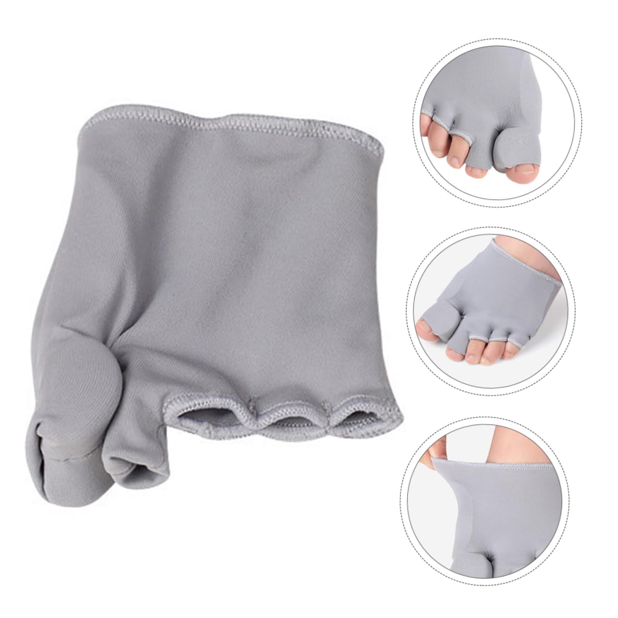 BUTIFULSIC 1pc Foot Protector Straightener Bunion Protector Hallux Orthotics Separatorsrs Separators for Runners Big Bunion Splint Light Grey