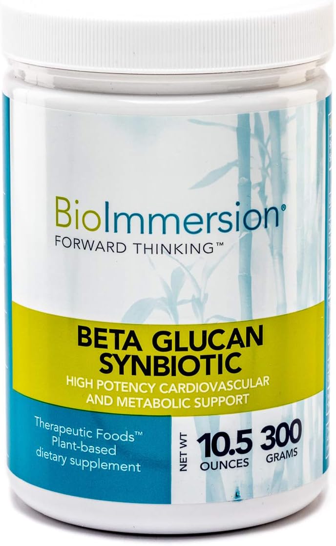 BioImmersion- Beta Glucan High Potency Synbiotic - Cardiovascular & Metabolic Health - 300 Grams