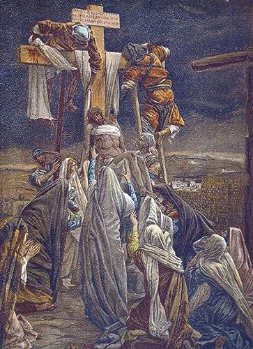 Lienzo de el Descendimiento de la Cruz de Jacques para pared de dormitorio, 60x90cm