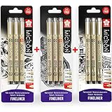 Die Sakura Pigma-Tinte blutet nicht durch das Papier und ist lichtbeständig, sodass sich die Stifte perfekt für handgezeichnete Kunstwerke eignen.