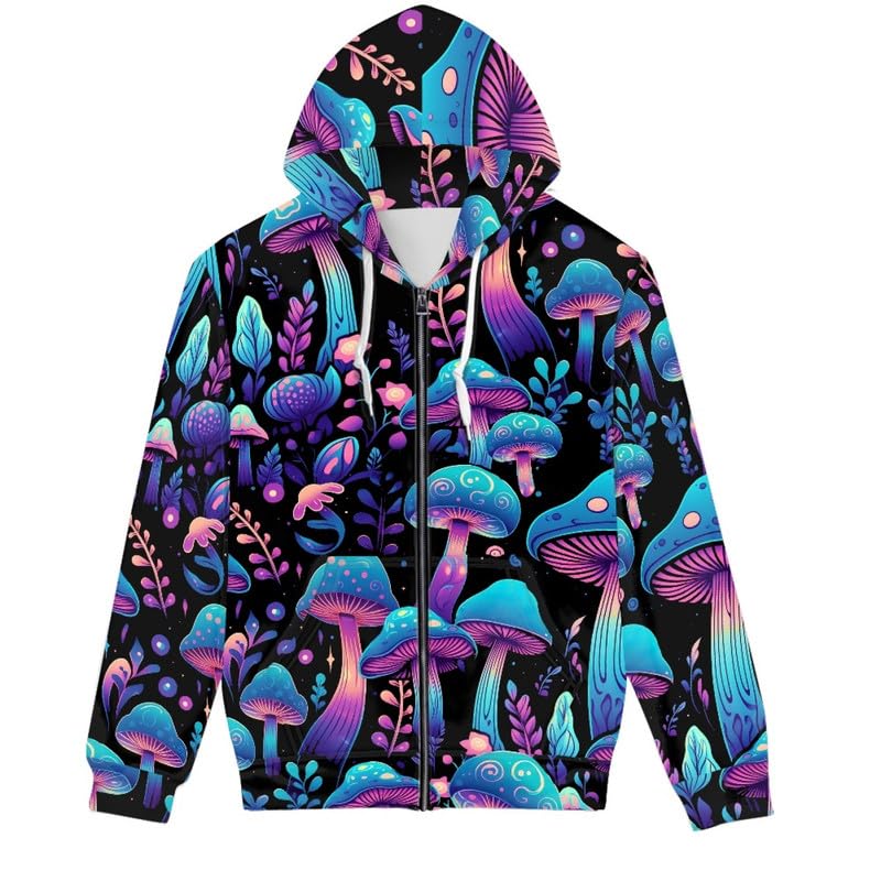 Camo Men's Zip-Front Hoodie, Aztec Pullover Tops Loose Sweatshirt with Pocket, Hooded Fall Winter Sweatshirts3