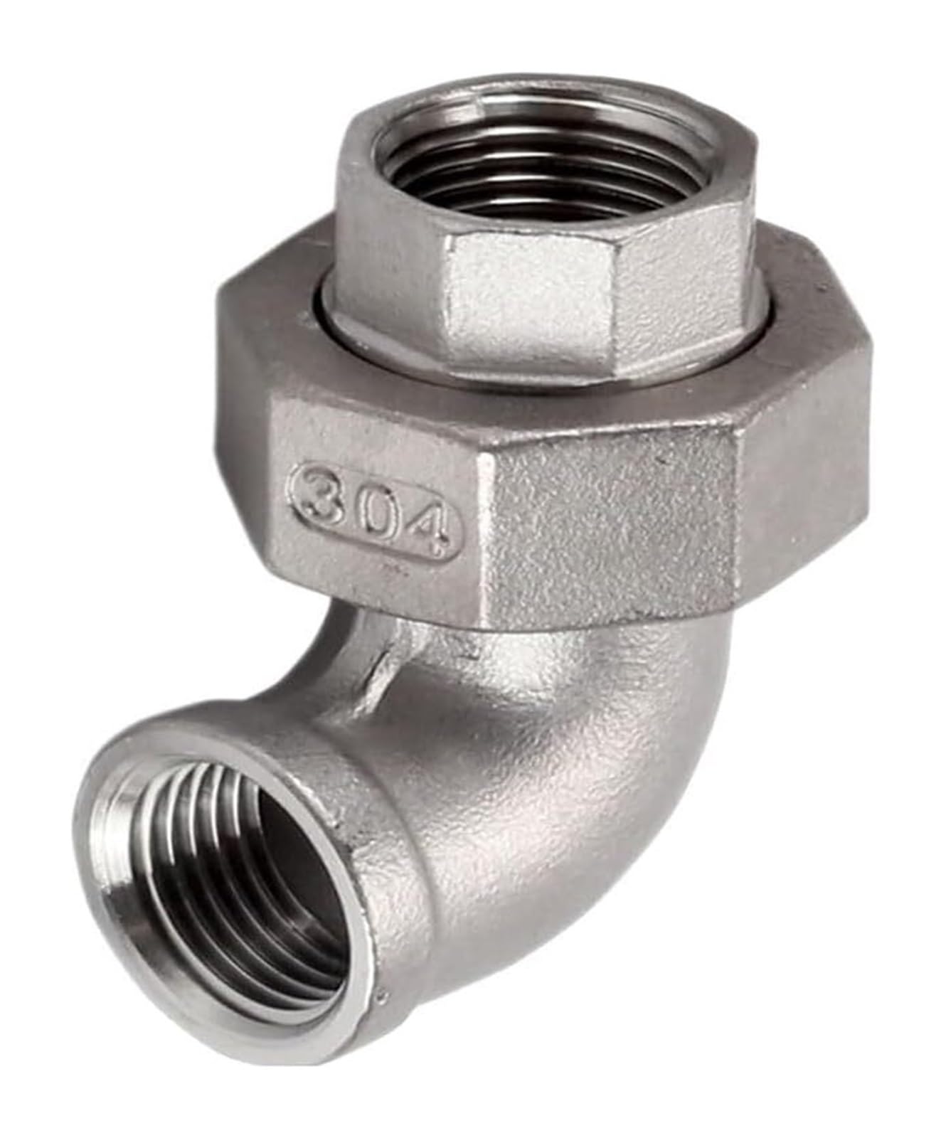 Winkelverbinder, 1 Stück 1/8" 1/4" 3/8" 1/2" 3/4" 1" 1-1/4" 1-1/2" 2" Edelstahl-Verbindungswinkel mit Innengewinde,Schlauchverbinder(1 1/2" Female)