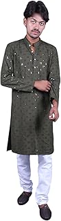yuvina fashion Men Grey Printed Kurta Pajaama-picture-55