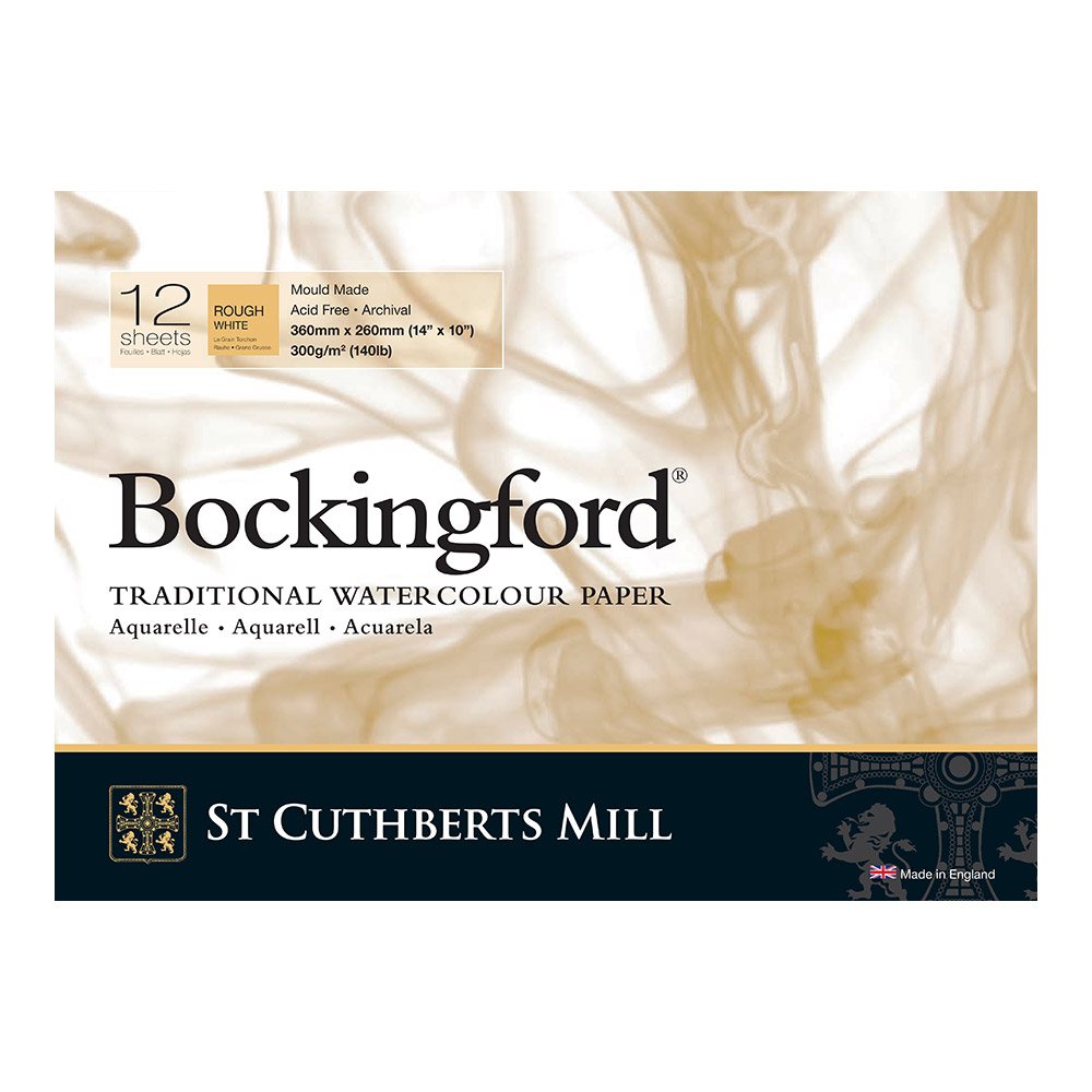Bockingford 300gsm Glued Pad 14" x 10" (360 x 260mm) Rough