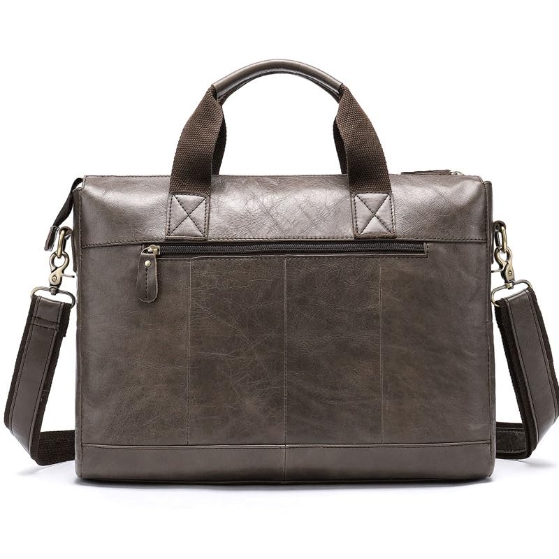 Top Layer Cowhide Computer Business Briefcase Men's Tote Shoulder Crossbody Bag3