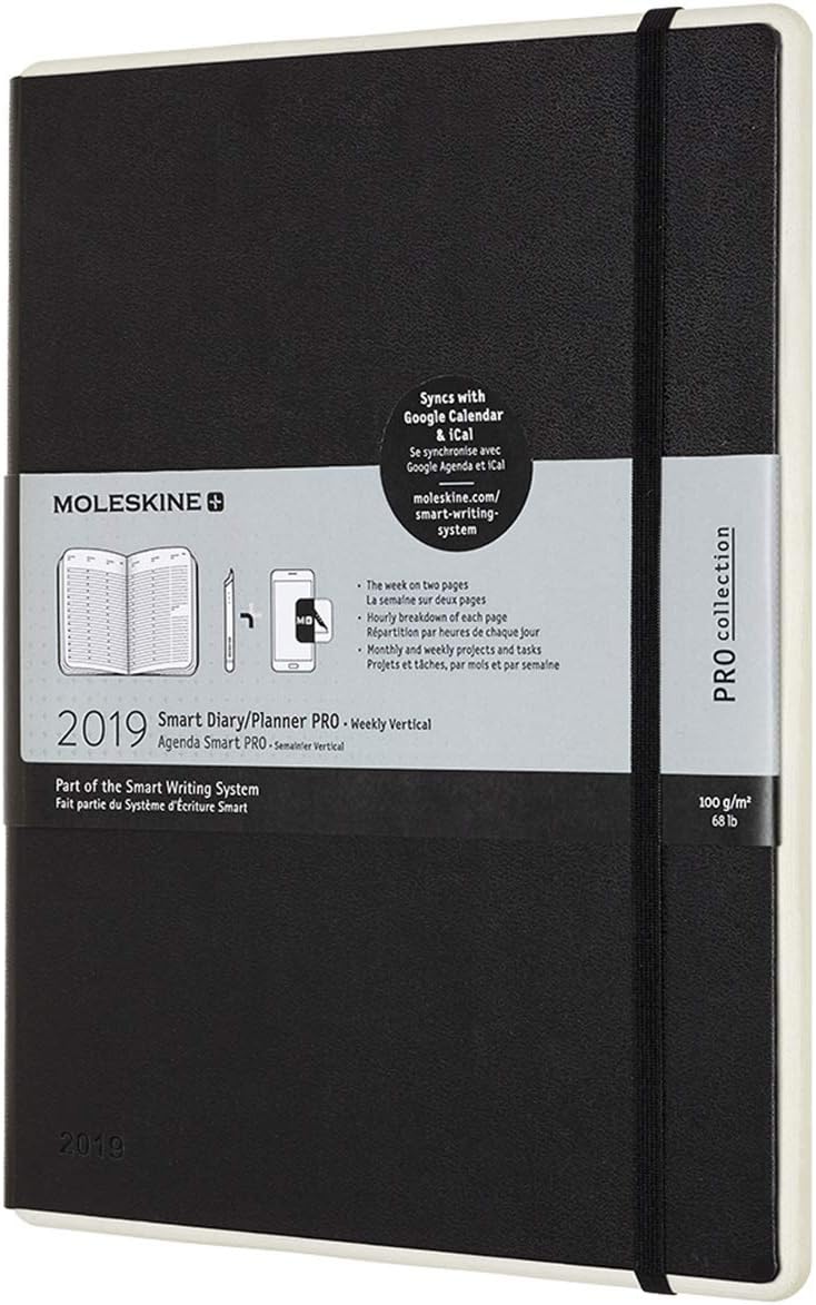 Amazon.co.jp モレスキン デジタル 手帳 2019年 12カ月スマート ダイアリー PRO XL ブラック