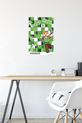 Miniatura 10 de Trends International Minecraft 15th Anniversary - Crafting Since Alpha Wall Poster, 22.37" x 34.00", Poster & Mount Bundle